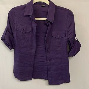 Petite eggplant theory shirt